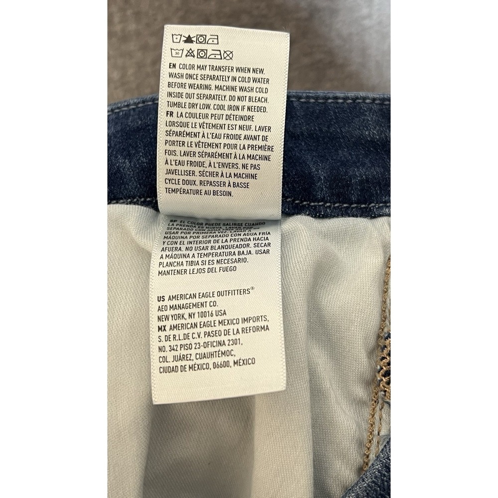 American Eagle Curvy Super Hi-Rise Jegging Dream Jeans Womens Size 14 Distressed - Picture 6 of 12
